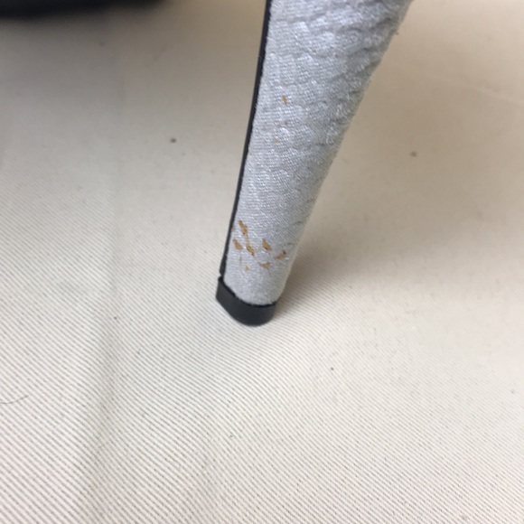 Grey high heeled velvet platform shoes size 10 - Picture 7 of 9